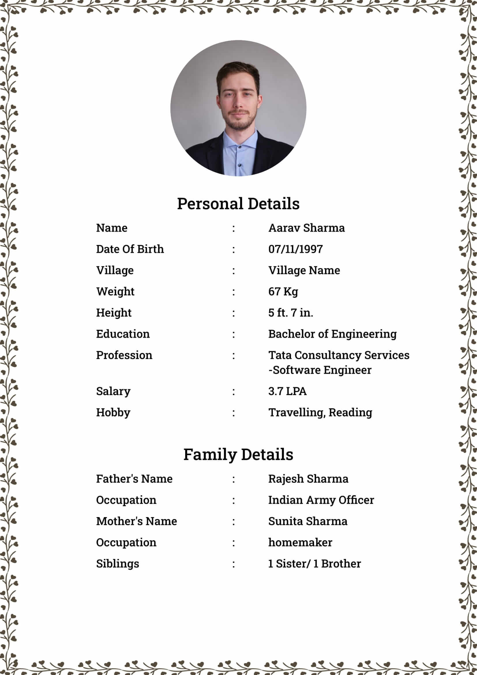 About Myself for Marriage Biodata [50+ Examples + Writing Guide]